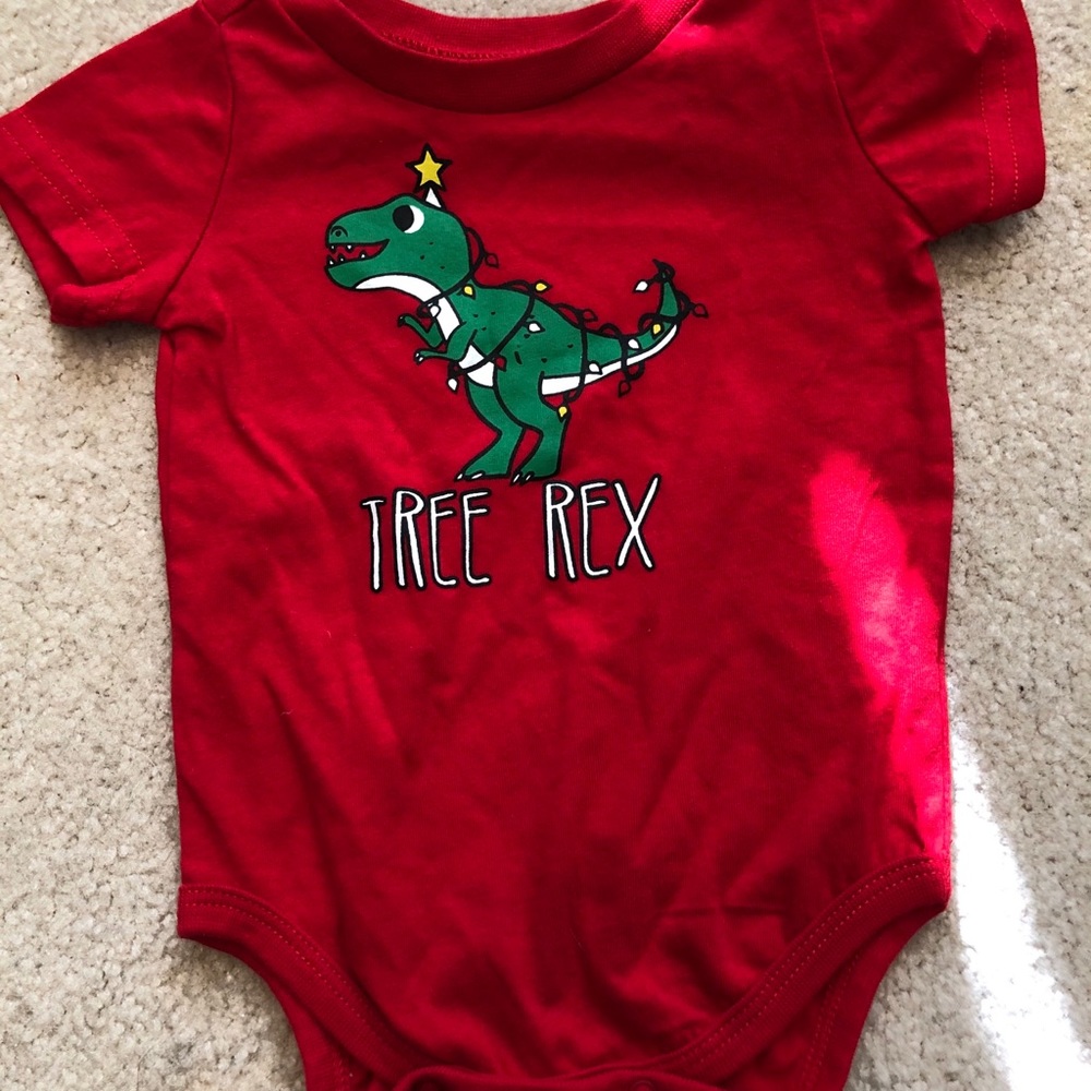 T-Rex Christmas onesie